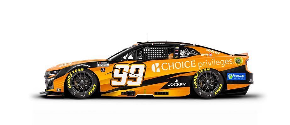 Trackhouse Racing's Daniel Suárez will drive the No. 99 Choice Privileges Chevrolet (Source: via NASCAR)